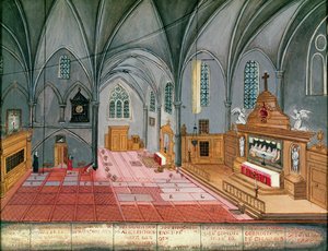 「ラベイ・ド・ポート・ロイヤル」からの教会の内部、1710年頃